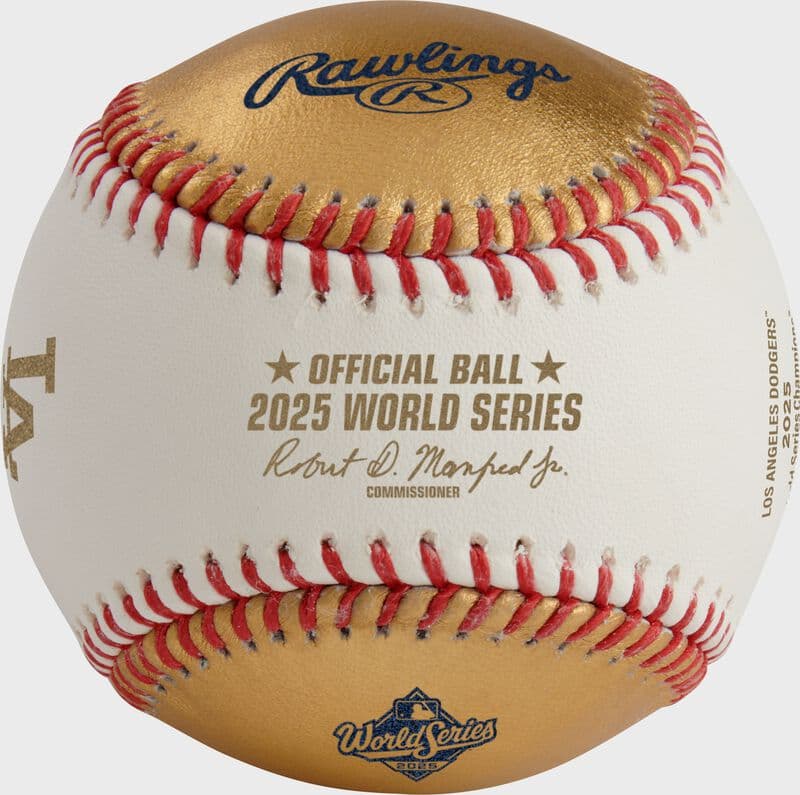 Rawlings MLB 2025 World Series Champions Baseball, Los Angeles Dodgers, 1 Ball, collector and commemorative balls: photo from Rawlings
