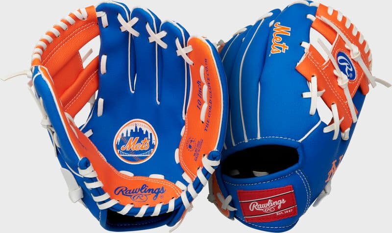 Rawlings New York Mets 10-Inch Team Logo Glove, youth gloves: photo from Rawlings