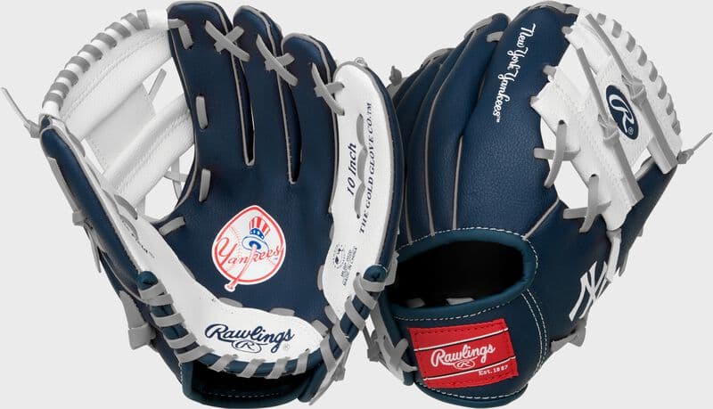 Rawlings New York Yankees 10-Inch Team Logo Glove, youth gloves: photo from Rawlings