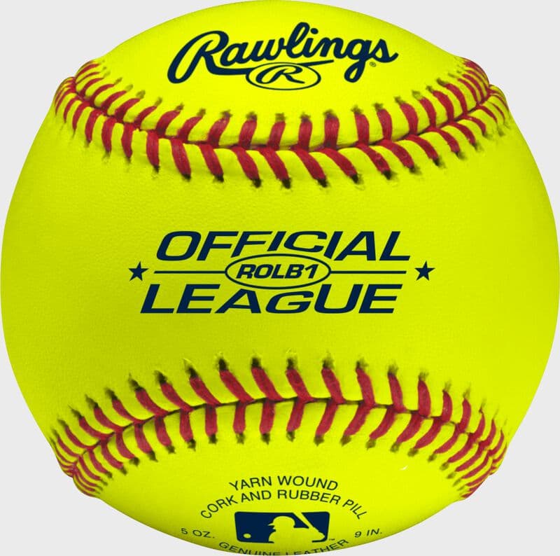 Rawlings Official League Yellow Baseballs - Competition Grade, game baseballs: photo from Rawlings