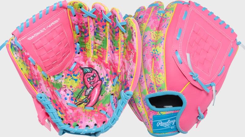 Rawlings Flex Palm Cosmic Chili Peppers 11-Inch Infield Glove, youth gloves: photo from Rawlings