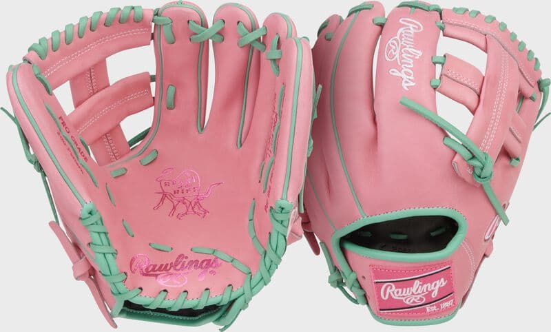 Rawlings Heart of the Hide 11.75-Inch Pink Infield Glove, Right Hand Throw, infield gloves: photo from Rawlings