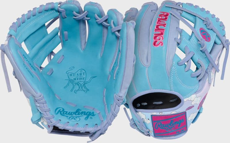 Rawlings Icon Fest Heart of the Hide Columbia Blue/Periwinkle 11.5-Inch Infield Glove, Right Hand Throw, infield gloves: photo from Rawlings