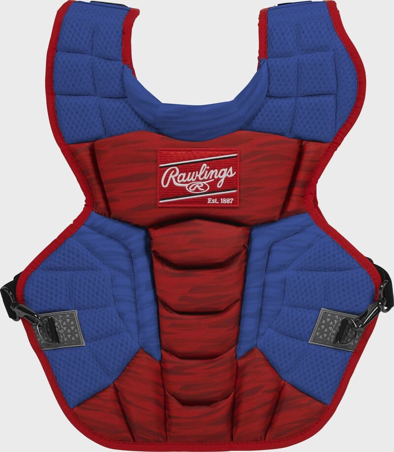 Rawlings Velo 2.0 Chest Protector, Meets NOCSAE, catcher's gear: photo from Rawlings