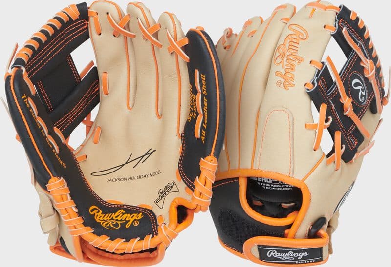 Rawlings Sure Catch 10-Inch Jackson Holliday Signature Youth Glove, Right Hand Throw, youth gloves: photo from Rawlings