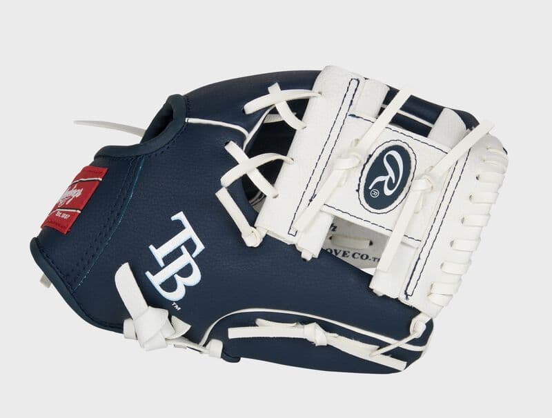 Rawlings Tampa Bay Rays 10-Inch Team Logo Glove, youth gloves: photo from Rawlings