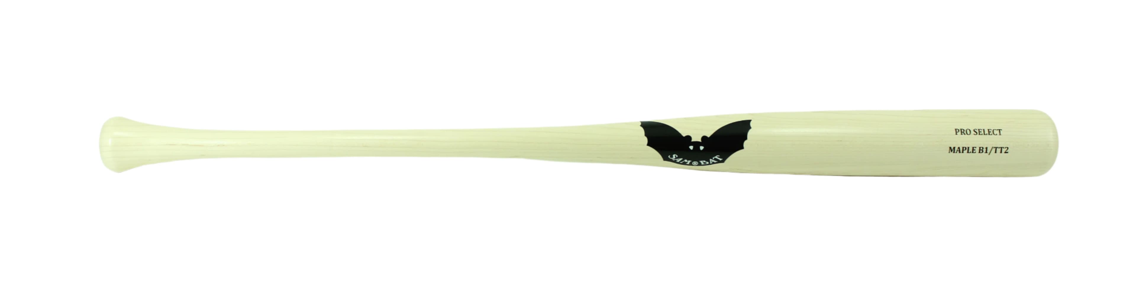 Sam Bat B1/TT2 - Stock /All Natural (Black) - Pro Select, game wood bats, adult: photo from Sam Bat