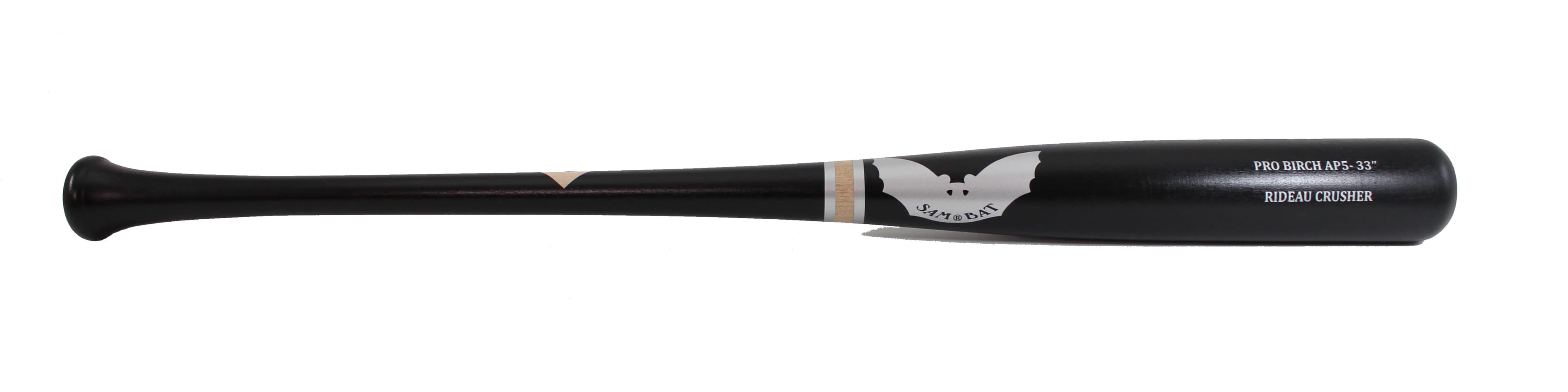 Sam Bat Birch AP5 - Stock / Black/Black (Silver), game wood bats, adult: photo from Sam Bat