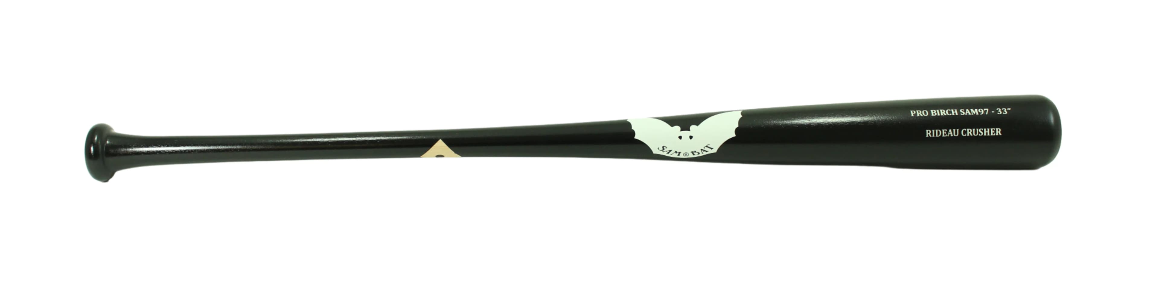 Sam Bat Birch SAM97 - Stock / All Black (White), game wood bats, adult: photo from Sam Bat