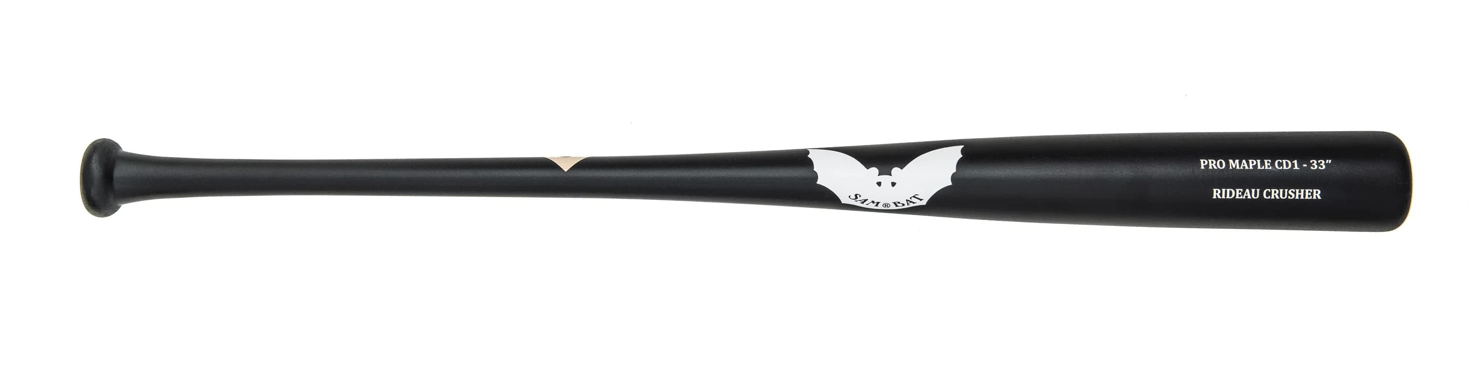 Sam Bat CD1-Stock / All Black (White) Overstock, game wood bats, adult: photo from Sam Bat