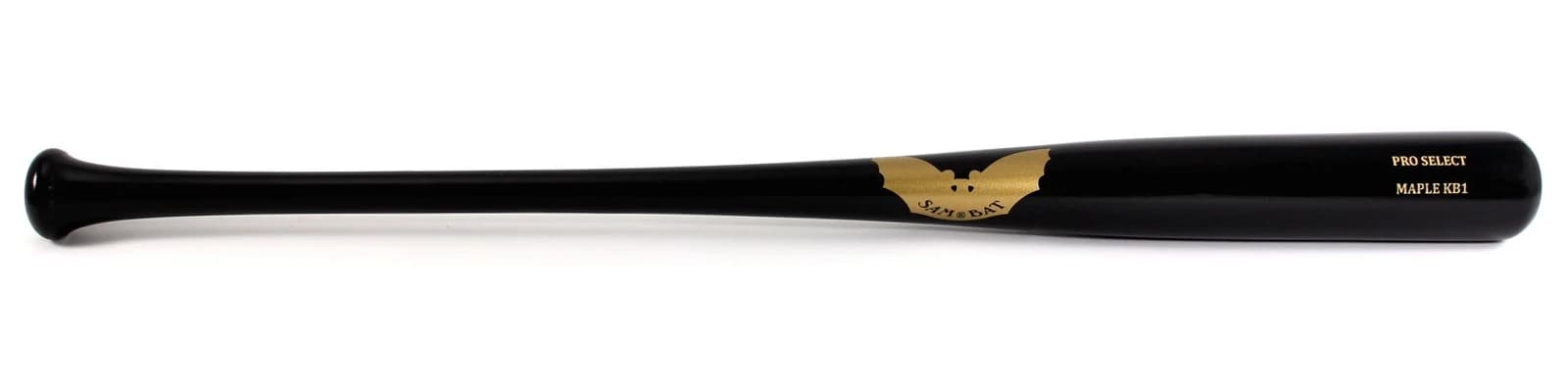 Sam Bat KB1-Stock / All Black (Gold) - Pro Select, game wood bats, adult: photo from Sam Bat