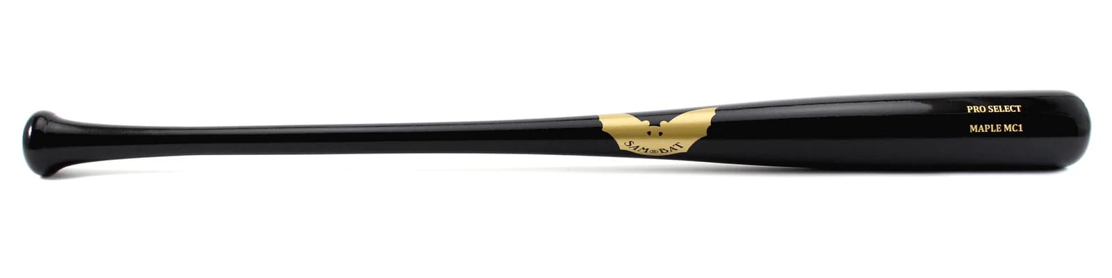 Sam Bat MC1 - Stock / All Black (Gold) - Pro Select, game wood bats, adult: photo from Sam Bat