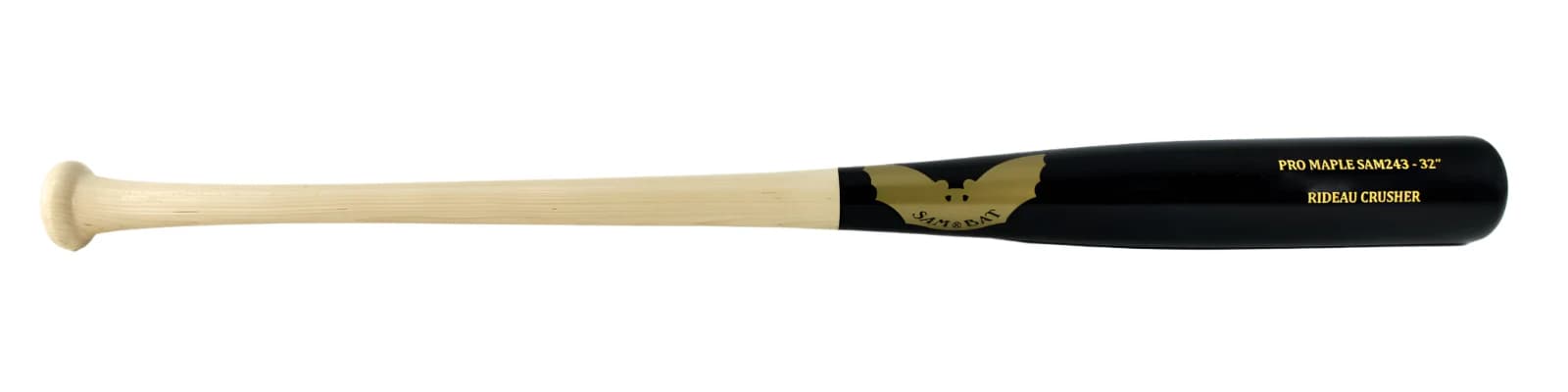 Sam Bat SAM243-Stock / Natural/Black (Gold), game wood bats, adult: photo from Sam Bat