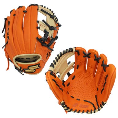 SSK Baseball SSK Z5 Craftsman 11" Youth Baseball Glove Z5Y-1100ORGCMLBLK1, youth gloves: photo from SSK Baseball