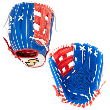 SSK Baseball SSK Z5 Craftsman 12.5” Outfield Baseball Glove Z5-1250RYLWHTRED3, outfield gloves: photo from SSK Baseball