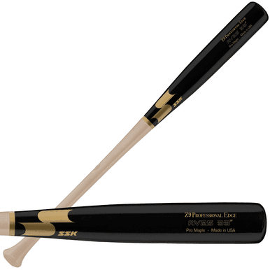 SSK Baseball SSK Z9 Professional Edge AV25 Pro Maple Wood Baseball Bat – Z9-AV25-CLRBLKGLD, game wood bats, adult: photo from SSK Baseball