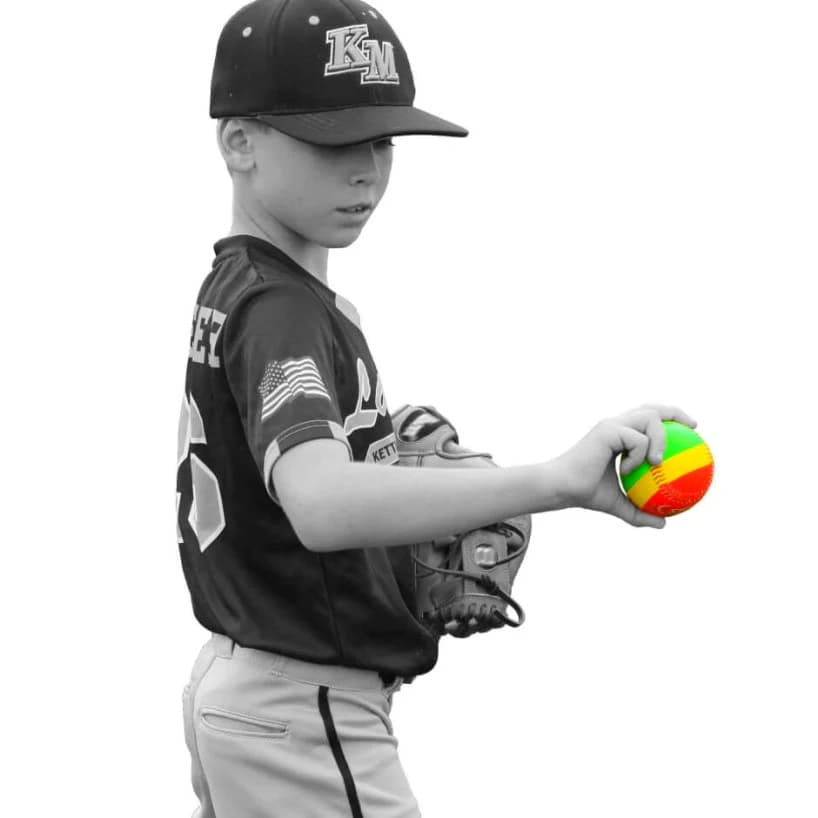 SwingRail (3-Pack) Stoplight Throwing Mechanics Training Baseball, pitching mechanics aids: photo from SwingRail
