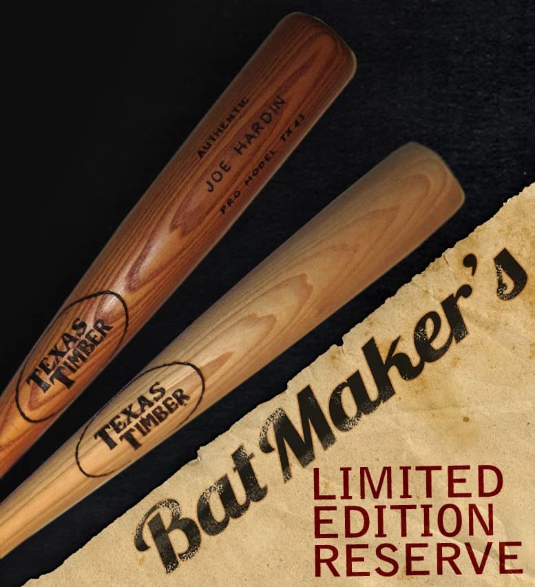 Texas Timber Bat Makers Reserve, game wood bats, adult: photo from Texas Timber