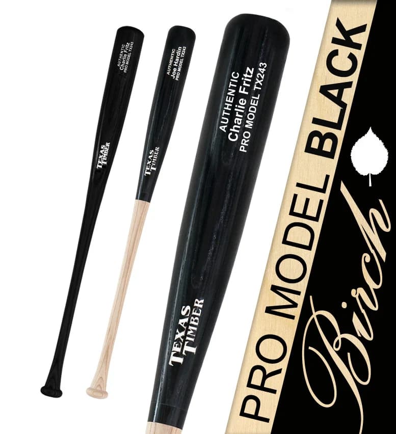 Texas Timber Pro Model Birch Black, game wood bats, adult: photo from Texas Timber