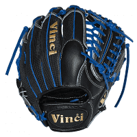 Vinci Pro 11.5 inch Baseball Glove-JC3333-22 with Black Mesh Back, Royal Blue Lace and Royal Blue Welting, utility gloves: photo from Vinci Pro