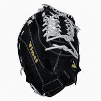 Vinci Pro 13 Inch First Base Mitt-Limited Series CBW413 Black with White Lace, first base mitts: photo from Vinci Pro