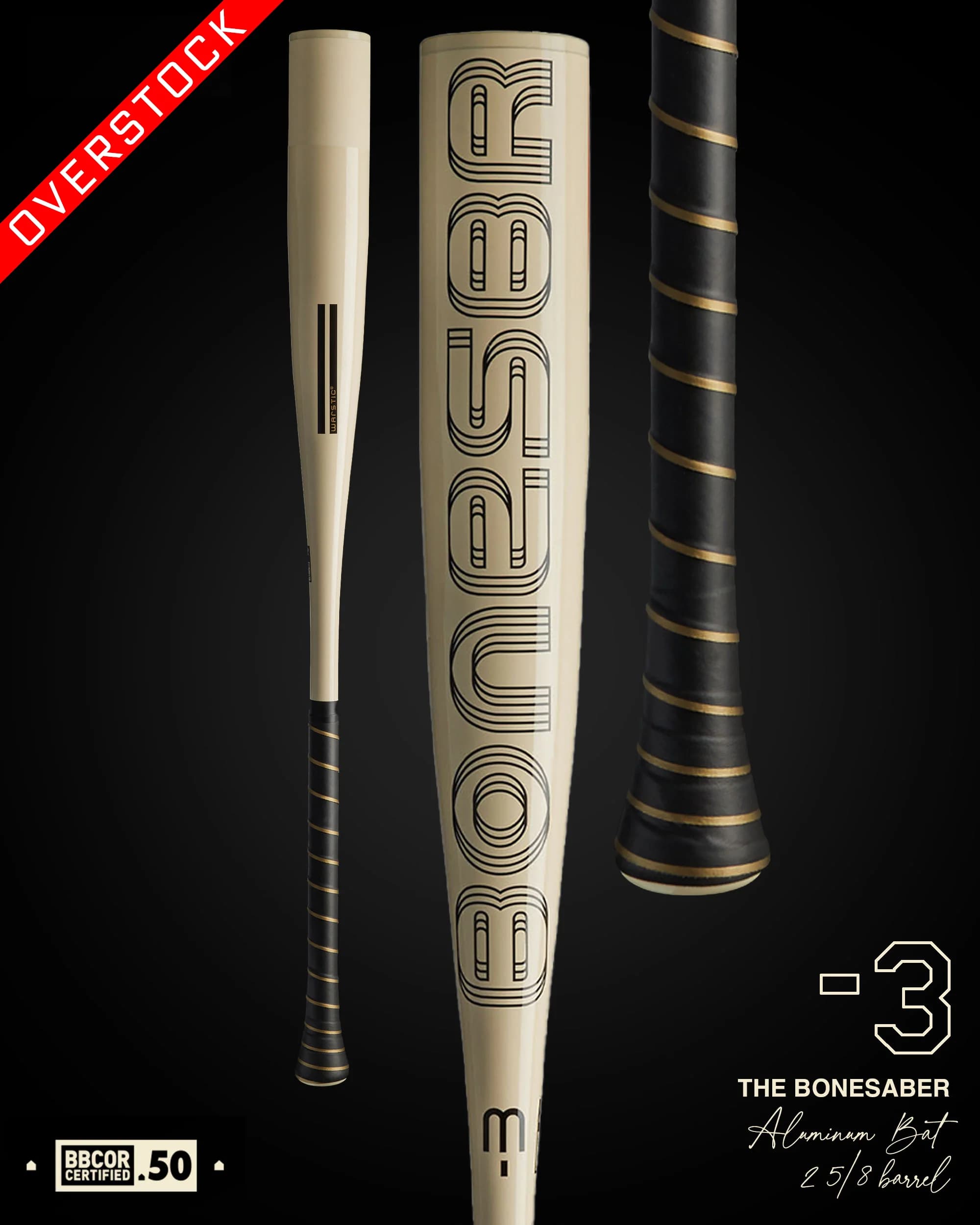 Warstic 2024 Bonesaber BBCOR Metal Baseball Bat, BBCOR bats: photo from Warstic