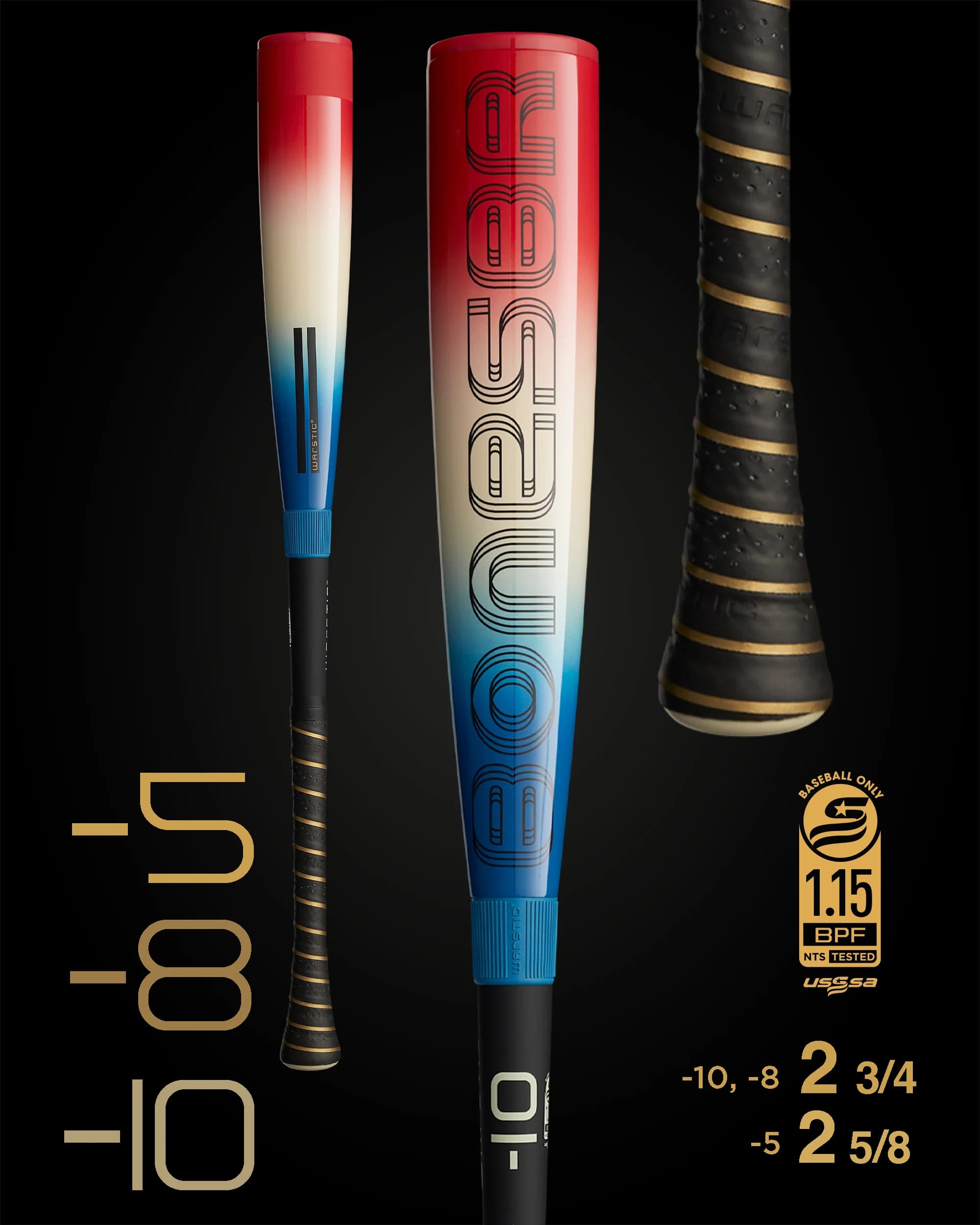 Warstic 2024 Bonesaber Hybrid Lone Star Edition USSSA Metal Baseball Bat, USSSA bats: photo from Warstic