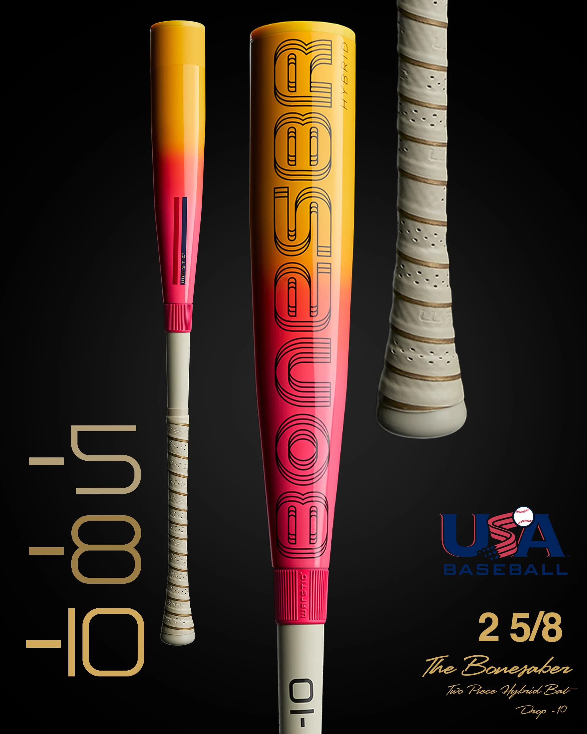 Warstic 2024 Bonesaber Hybrid Tropic Thunder Edition USA Metal Baseball Bat, USA Baseball bats: photo from Warstic