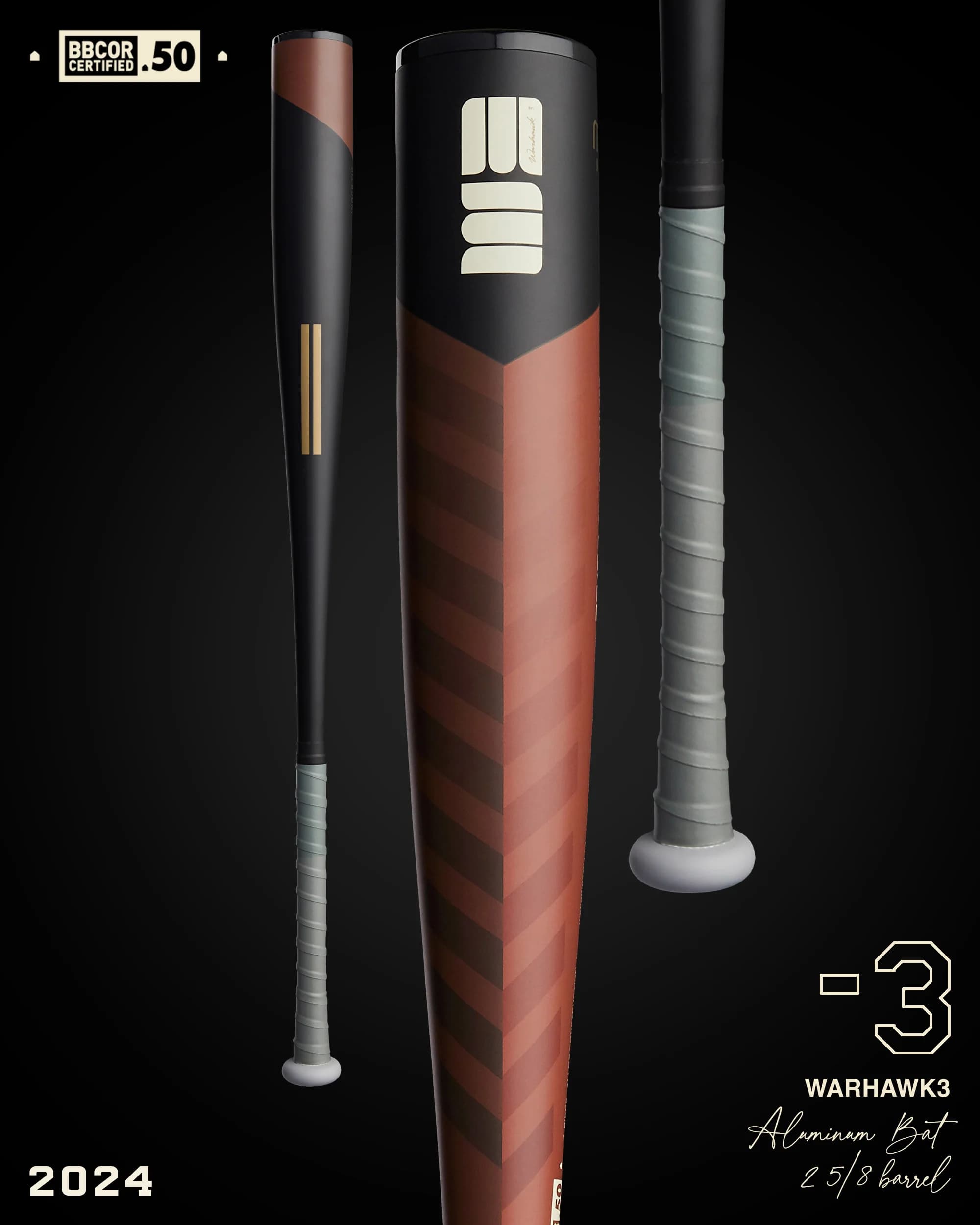 Warstic 2024 Warhawk3 BBCOR Metal Baseball Bat, BBCOR bats: photo from Warstic