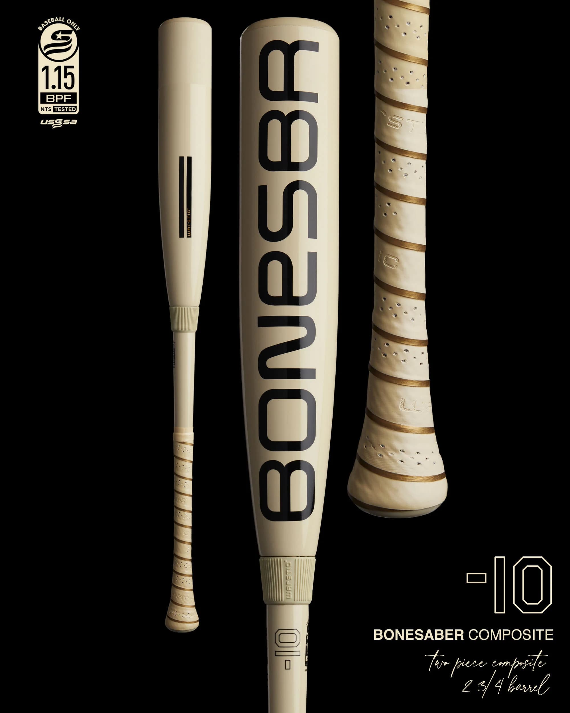 Warstic Bonesaber™ Composite USSSA Baseball Bat -10, USSSA bats: photo from Warstic