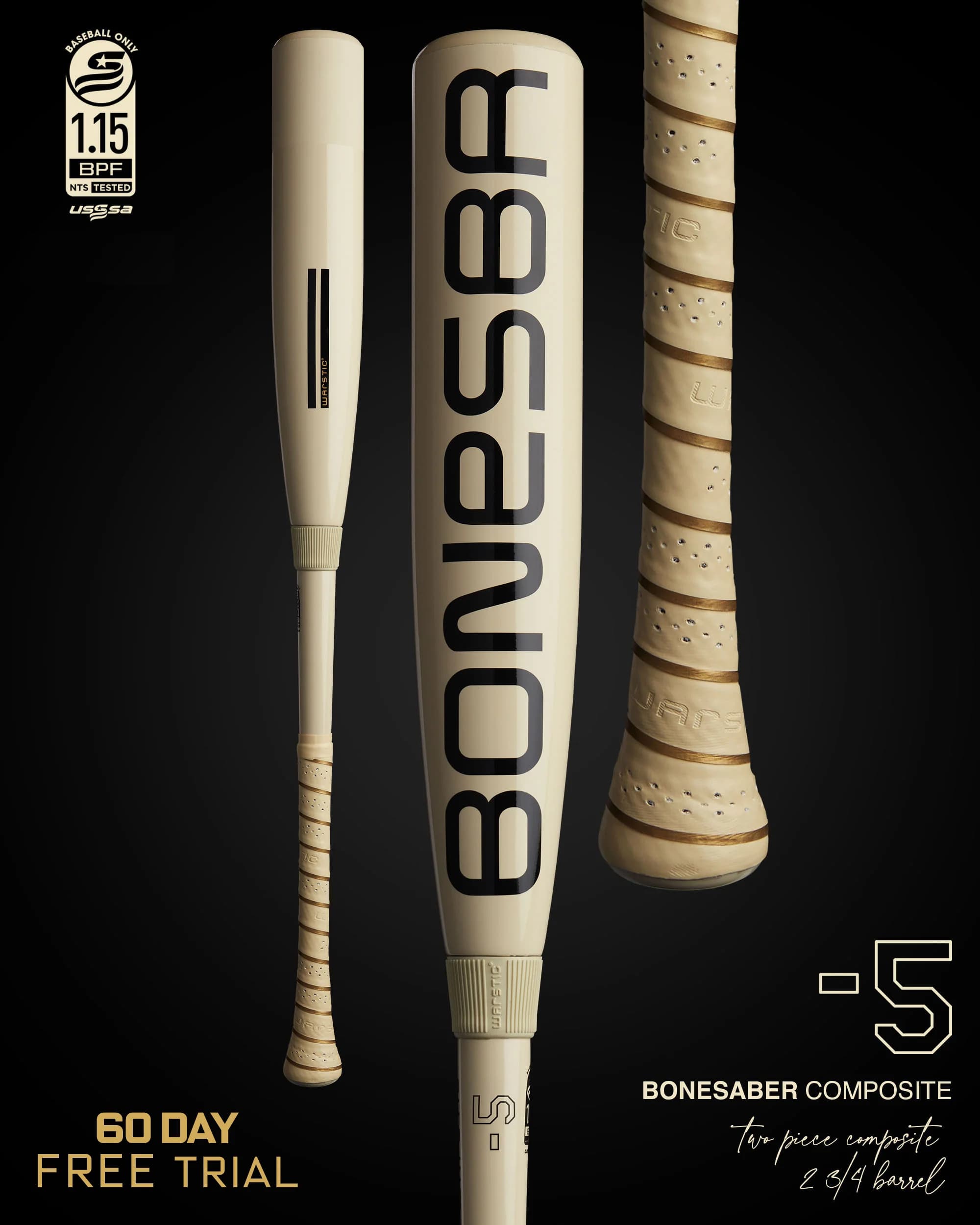 Warstic Bonesaber™ Composite USSSA Baseball Bat -5, USSSA bats: photo from Warstic