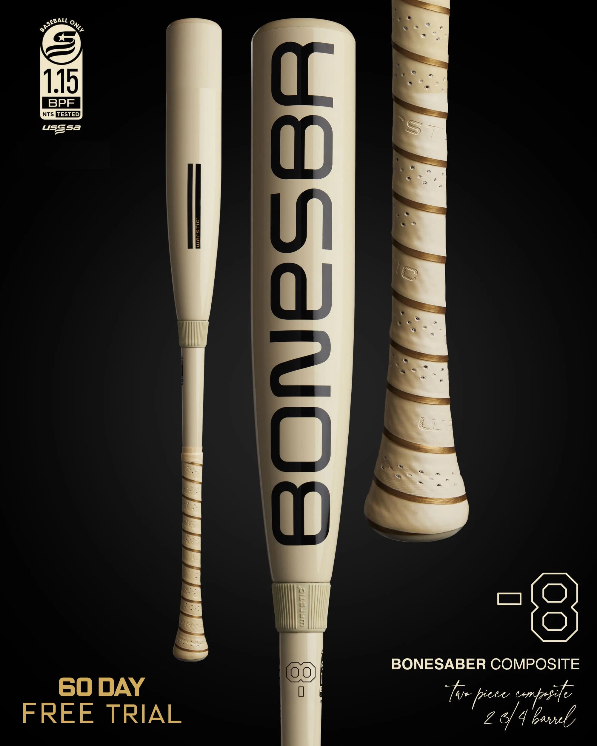 Warstic Bonesaber™ Composite USSSA Baseball Bat -8, USSSA bats: photo from Warstic