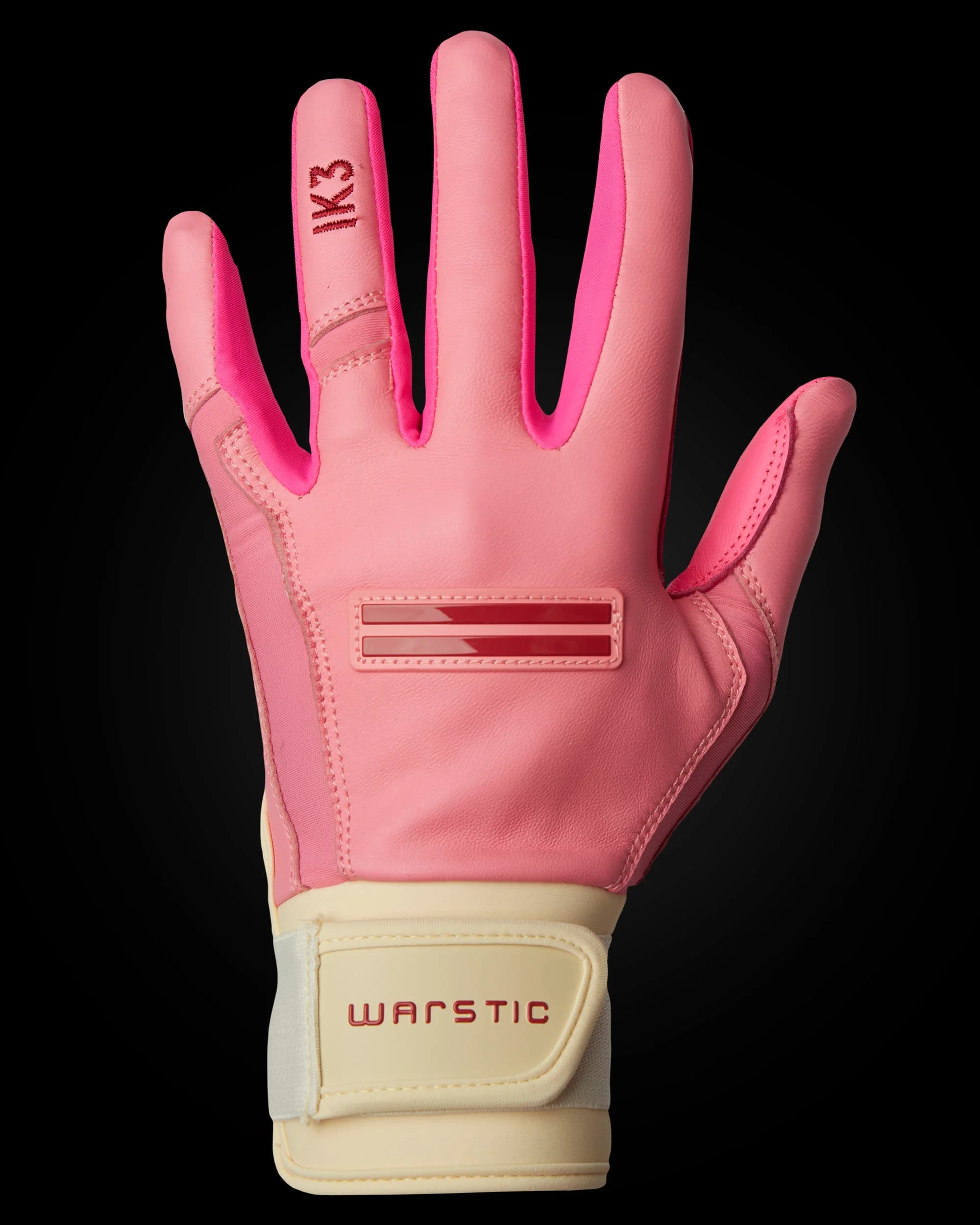 Warstic IK3 Pro Cabretta Long Cuff Batting Gloves "Battlerosa", batting gloves: photo from Warstic