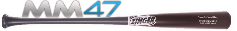 Zinger Bats MM47 - Professional X Series, game wood bats, adult: photo from Zinger Bats