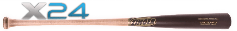 Zinger Bats X24 - Professional X Series, game wood bats, adult: photo from Zinger Bats